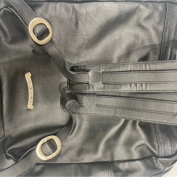 Copy chrome Multicolor Cross Pattern Leather Backpack - Picture 6 of 9